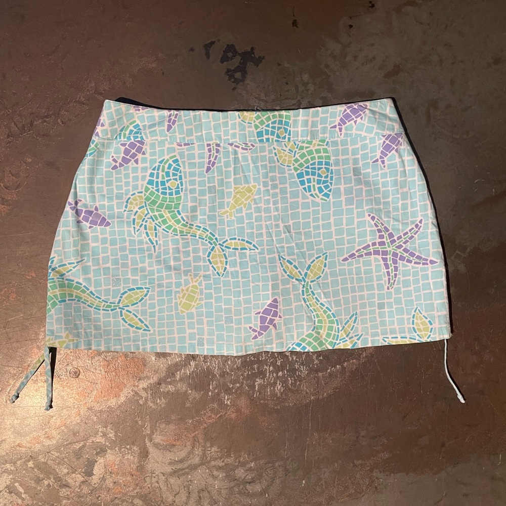 Lilly Pulitzer Pastel Sea Life Mini Skirt With Shorts